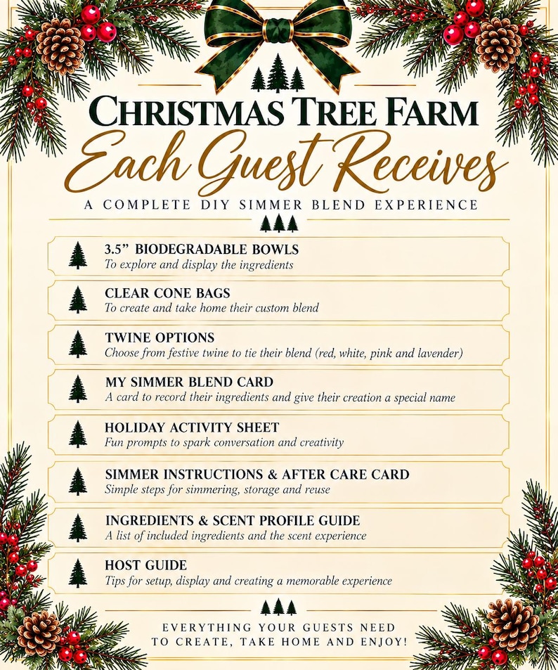 Sean Simmer Tree Christmas Tree Farm DIY Simmer Blend Bar Kit | Holiday Party Activity ...