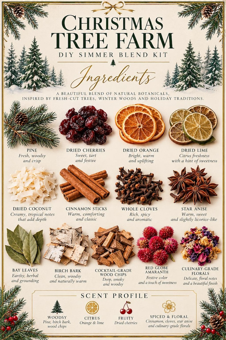 Sean Simmer Tree Christmas Tree Farm DIY Simmer Blend Bar Kit | Holiday Party Activity ...