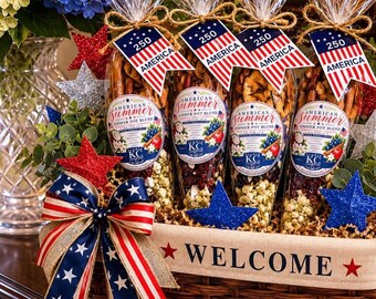Simmer Pot 250th USA Favor, American Summer stovetop potpourri, Red White & Blue Party gift, Independence Day scent, July 4th guest gift