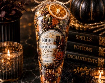Halloween Simmer Pot, The Night Porch Lights Glow, Autumn Botanicals, Citrus Spice Blend