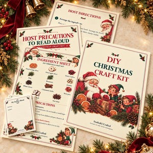 DIY Christmas Simmer Pot Craft Kit, Make Your Own Holiday Gifts, Christmas Craft Night Kit, Handmade Teacher Neighbor Hostess Gifts