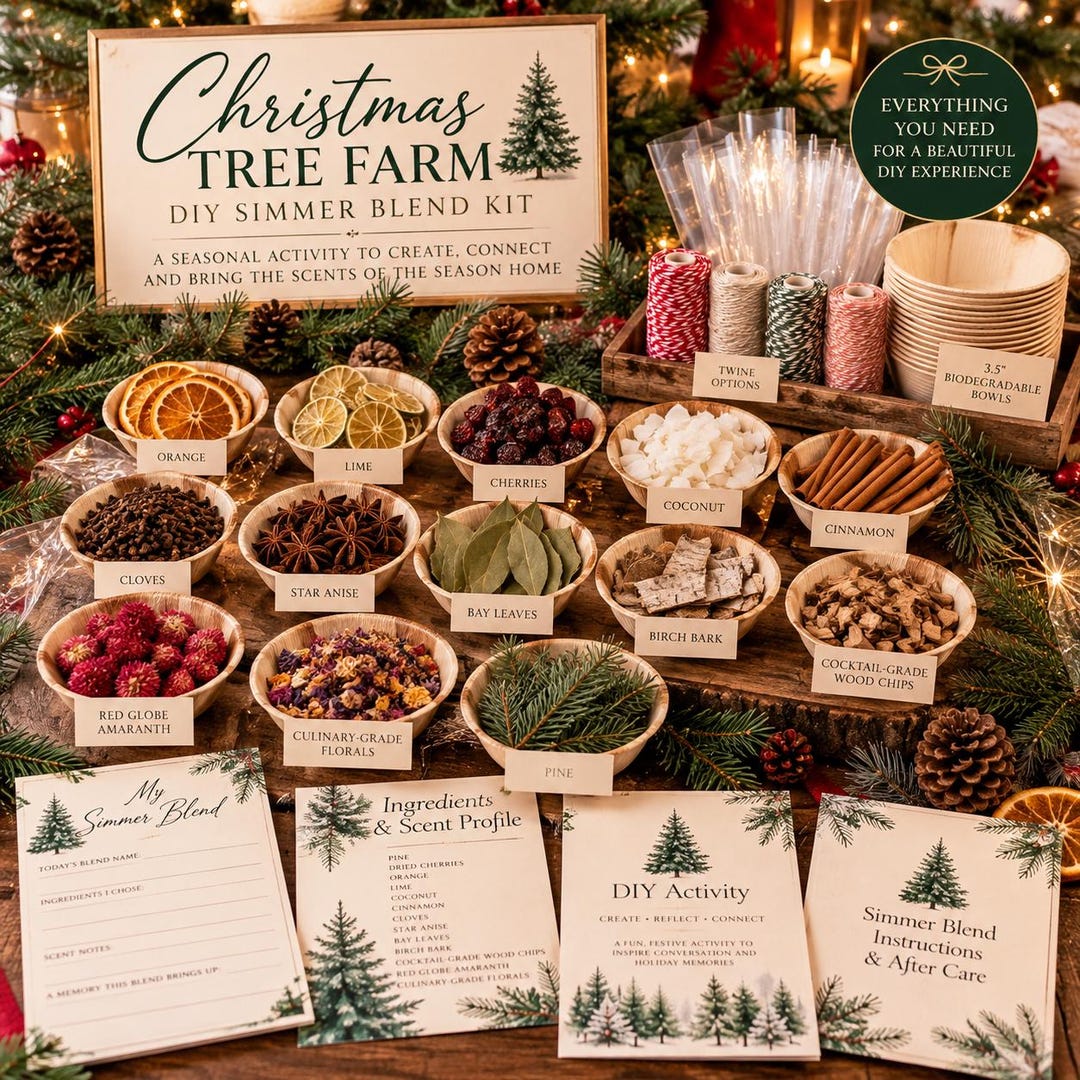 Sean Simmer Tree Christmas Tree Farm DIY Simmer Blend Bar Kit | Holiday Party Activity ...