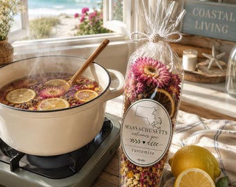 Custom Simmer Pot Kit, Stovetop Potpourri, marketing gifts,  Custom State personalize, Realtor Closing Gift, Housewarming, Wedding Favor