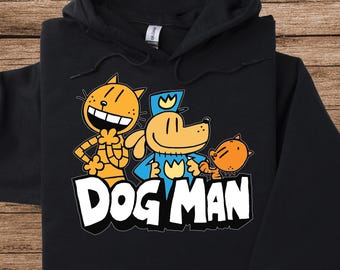 Sudadera con capucha de personajes de Dogman, sudadera con capucha del Día Mundial del Libro de Dogman, sudadera con capucha de la película Dogman, sudadera con capucha del Día Mundial del Libro 2026, sudadera con capucha de Dogman y Petey, sudadera con capucha de Dogman