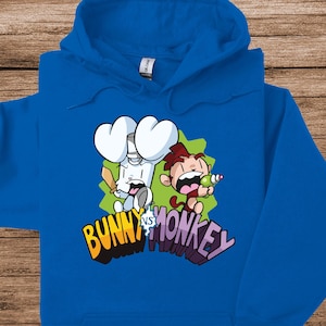 Hase gegen Affe Hoodie, Weltbuchtag Hoodie, lustiger Bücherwurm Hoodie, Lehrer Geschenk, Tier Hoodie, lustiger Affe Hoodie, Paar passender Hoodie