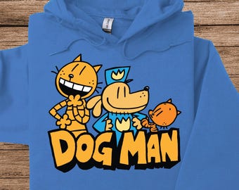 World Book Day Hoodie, Dog Man World Book Day Hoodie, Animal Dog Hoodie, Dog Man Cartoon Hoodie, Dogman Birthday Hoodie,Dogman School Hoodie