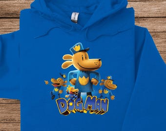 Sudadera con capucha del Día Mundial del Libro, sudadera con capucha del cumpleaños de Dogman, sudadera con capucha de personajes de Dogman, sudadera con capucha de Dogman y Petey, sudadera con capucha de perro, sudadera con capucha de la película Dogman