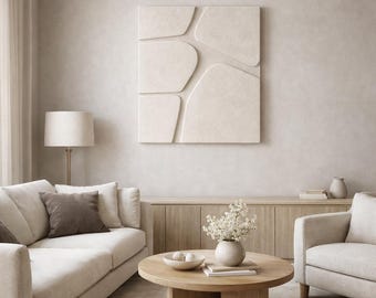 Modern 3D Wall Sculpture | Textured Plaster Wall Art | Minimalist Statement Piece | Living Room Wall Decor | Anniversary Gift