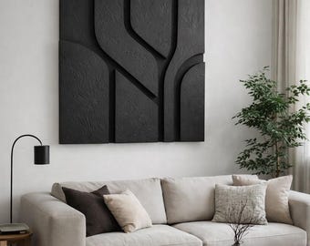 Minimalist Plaster Wall Sculpture | Abstract Textured Wall Art | Office Decor | Hostess Coworker Gift