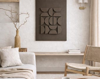 Wabi Sabi Plaster Sculpture | Organic Textured Wall Art | Living Room Minimalist Decor | Anniversary Gift for Wife | Valentines Day Present