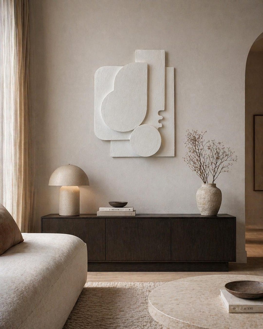 Handmade Plaster Wall Art | Textured 3D Relief Sculpture | Modern ...