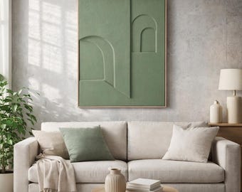 Textured Plaster Wall Art | Large Abstract Sculpture | Minimalist Home Decor