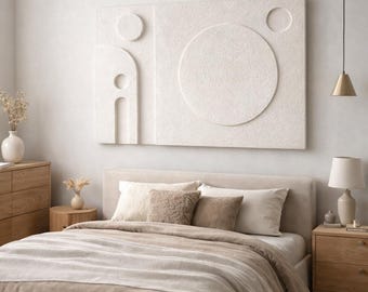 Plaster Wall Relief Sculpture | Handmade Textured Art | Neutral Modern Decor | Entryway Accent | Housewarming Gift