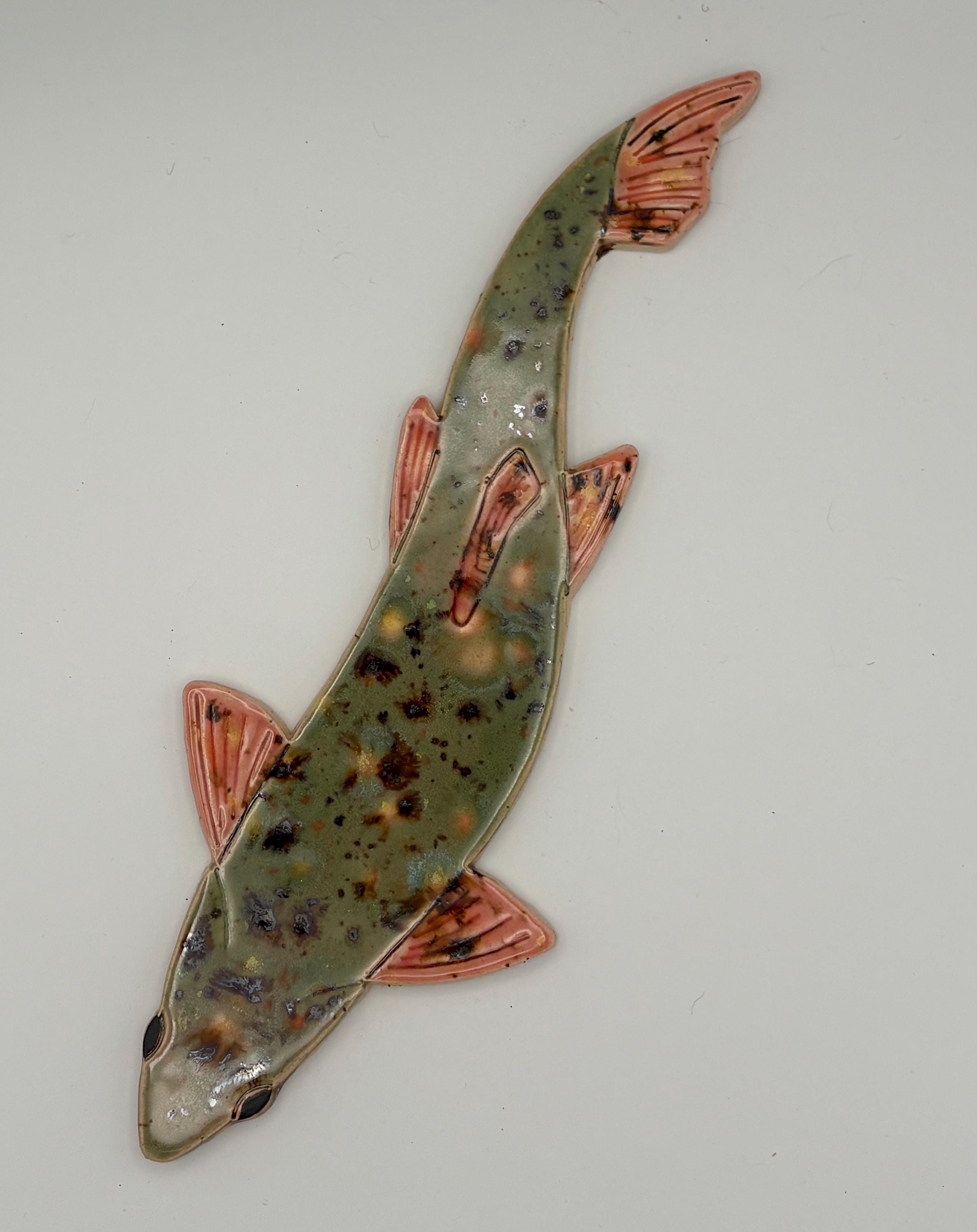 Ceramic Mosaic Trout Fish Floor Tile (seaweed) - Safe for Indoor ...