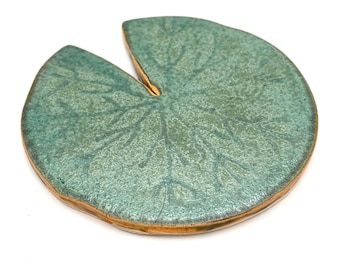 Ceramic Mosaic Lily Pad Tile (Frosted Green) - Safe for indoor/outdoor wet applications