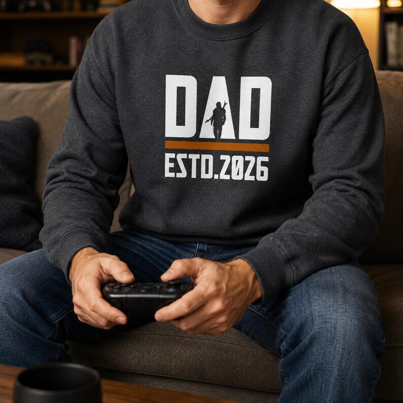 Personalizable Year Dad Sweatshirt | Mandalorian Inspired Crewneck image 4