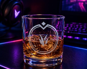 Vaso de whisky grabado de 290 ml (10.5 oz) con diseño de jugador de la jungla de League of Legends