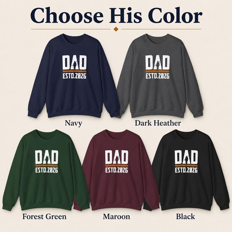 Personalizable Year Dad Sweatshirt | Mandalorian Inspired Crewneck image 3