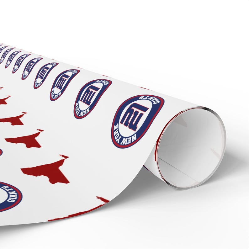Papel de regalo de los New York Giants / Papel de regalo para fanáticos de la NFL imagen 4