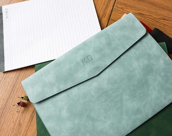 Custom Initials Leather File Folder Present,Personalized Document Case,Gifts For Him,Father's Day.