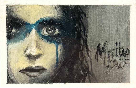 Beneath the Surface-Mini Original Acrylic Portrait By Matteo LoBue