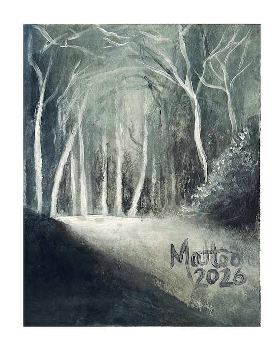 The Light Finds a Way - Original Acrylic Miniature Painting