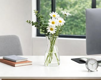 Klarglas Blumenvase | Elegante Hochzeit Herzstück, 8 Zoll