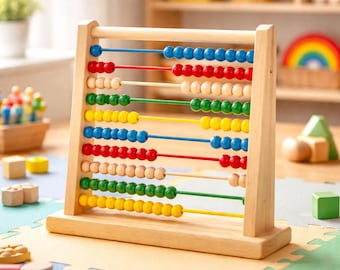 Hölzernes Abakus - Spielzeug - 100 Perlen Montessori Mathe-Lernwerkzeug für Kleinkinder