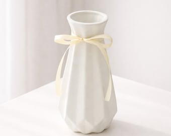 Origami Keramik Vase | Geometrische Schleifenvase, modernes Dekor