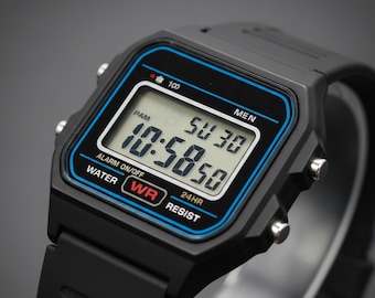 Retro F91W Digital Watch | LED, Stopwatch, Alarm