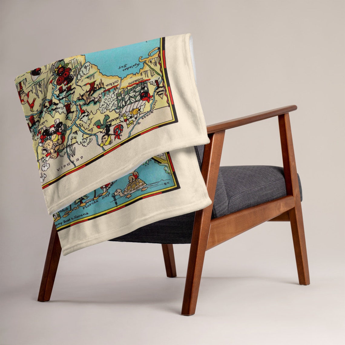 Throw Blanket Florida Blanket Panoramic Etsy