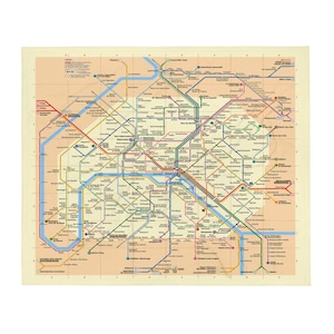 París - Metro - Mapa - Manta - Francia - Metro - Metro - Manta
