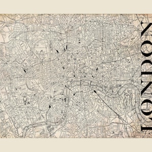 Throw Blanket - London - Blanket - Map - Vintage