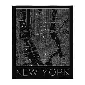 Überwurf - New York - Manhattan - Karte - Decke