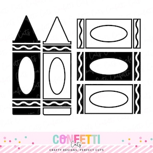Crayon SVG, Crayon PNG, Crayon Clipart, Crayon Sublimation, Layered Crayons, Teacher Svg, Crayon Wrapper Svg, Customizable Crayon Cut Files