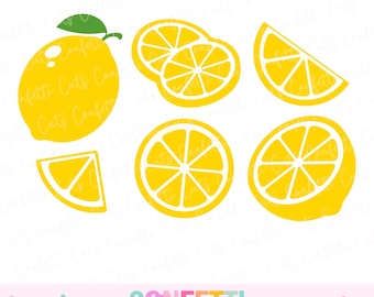Citroen SVG-bundel, citroen clipart, citroen graphics, citroen sublimatie png-bestand, citrus gesneden bestanden, fruit SVG, afdrukbare citroenen, citroen laserbestand