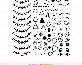 Scarecrow SVG, Scarecrow PNG, Scarecrow Face SVG, Scarecrow Face Png, Mix and Match Cut Files, Fall Svg, Fall Sublimation Designs, Diy Face