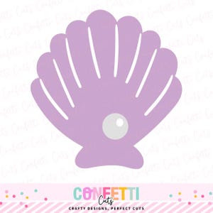 Sea Shell SVG, Pearl SVG, Sea Shell PNG, Sea Shell Clipart, Sea Shell Vector, Layered Sea Shell Cut File, Under the Sea Svg, Tropical Svg