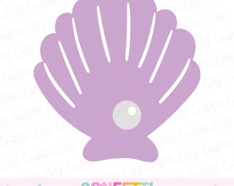Sea Shell SVG, Pearl SVG, Sea Shell PNG, Sea Shell Clipart, Sea Shell Vector, Layered Sea Shell Cut File, Under the Sea Svg, Tropical Svg