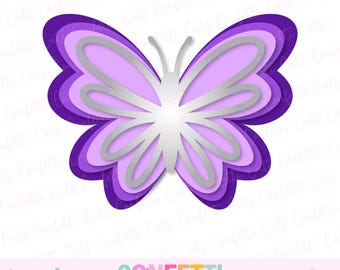 Butterfly SVG, Layered Butterfly SVG, Butterfly PNG, Butterfly Cut Files, 3D Butterfly Svg File, Butterfly Clipart, Paper Butterfly Design