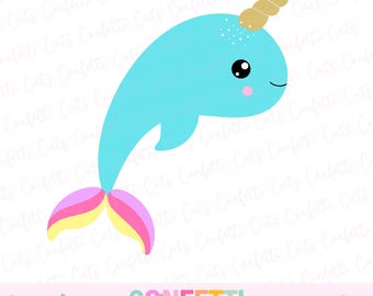 Narwhal SVG, Narwhal PNG, Narwhal Clipart, Whale Svg, Underwater Svg, Cute Narwhal Svg, Under the Sea Svg, Ocean Svg, Fish Svg, Tropical Svg