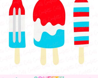 Ijslolly SVG, ijslolly PNG, 4 juli SVG, patriottische Svg, ijslolly gesneden bestanden, gelaagde ijslolly Svg, zomer Svg, ijslolly clipart