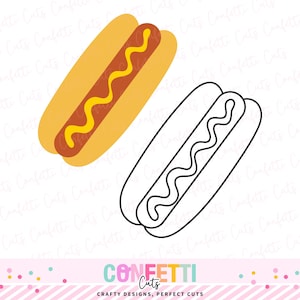 Hot Dog SVG, Hot Dog PNG, Hot Dog Clipart, Layered Hot DogSvg, Cook Out Svg, Hot Dog Cut File, BBQ Food Svg, Hot Dog Cut File, Summer Food