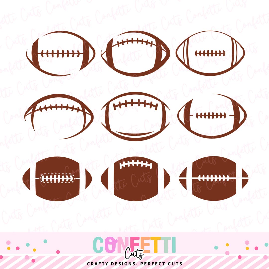 Football Svg Basic Football SVG Bundle, Football PNG, Football Clipart, Football Graphics ...