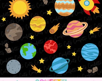 Space SVG, Solar System SVG, Planets SVG, Outer Space Svg, Layered Galaxy Svg, Space Clipart, Solar System Clipart, Outerspace clipart