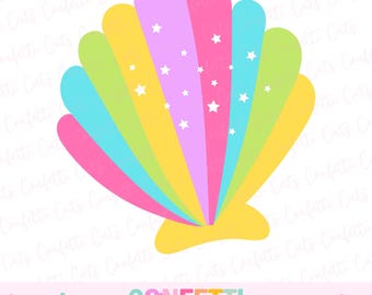 Sea Shell SVG, Rainbow Shell SVG, Sea Shell PNG, Sea Shell Clipart, Sea Shell Vector, Sea Shell Cut File, Under the Sea Svg, Tropical Svg