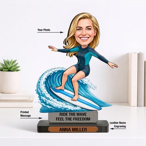 Surfer Girl Figurine - Etsy
