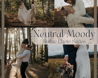 Neutral Moody Lightroom Presets | Wedding & Couple Photography (10 Preset Pack)
