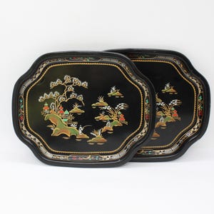 Vintage Worcester Ware small tray, Chinoiserie pattern, oriental, serving tray