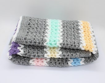 Crochet blanket, knee rug, cot blanket, pram blanket